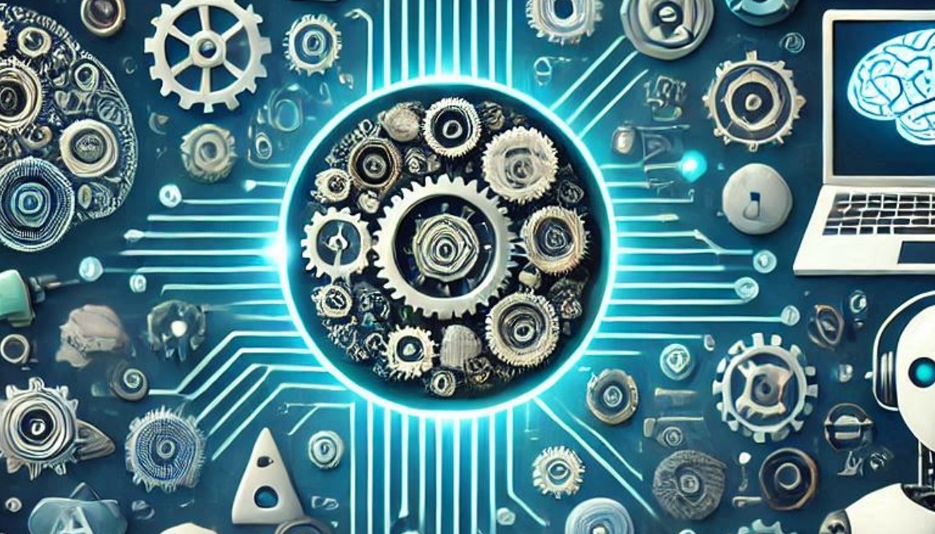 Une exploration visuelle des différentes catégories de l'intelligence artificielle, allant des systèmes simples de traitement de données aux algorithmes complexes d'apprentissage machine.